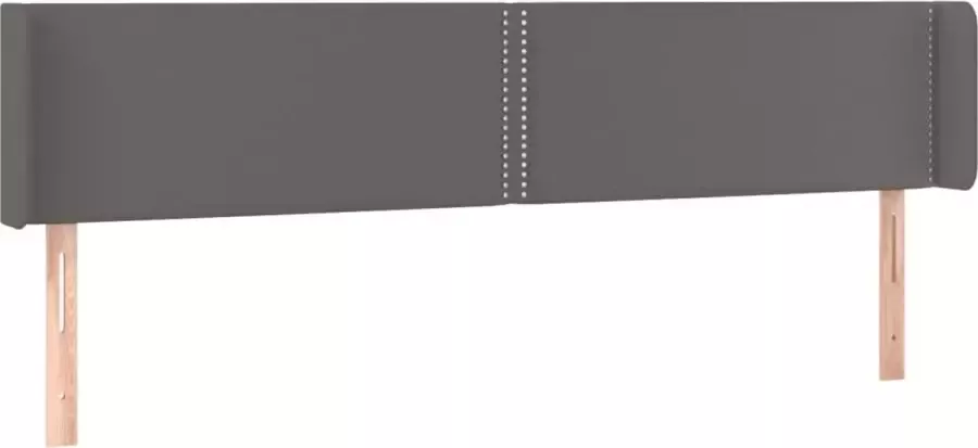VIDAXL Hoofdbord LED 163x16x78 88 cm kunstleer grijs - Foto 4