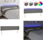 VidaXL Hoofdbord LED 163x16x78 88 cm stof donkergrijs Hoofdbord Hoofdborden Hoofdeinde Houten Hoofdbord - Thumbnail 2