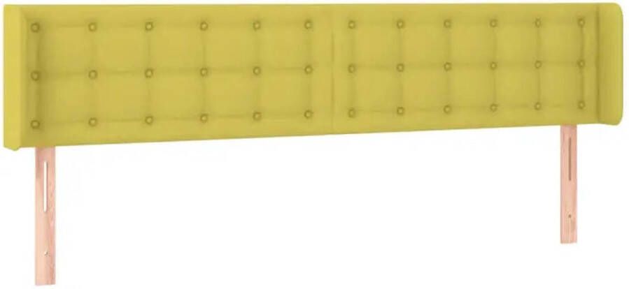 VIDAXL Hoofdbord LED 163x16x78 88 cm stof groen - Foto 3