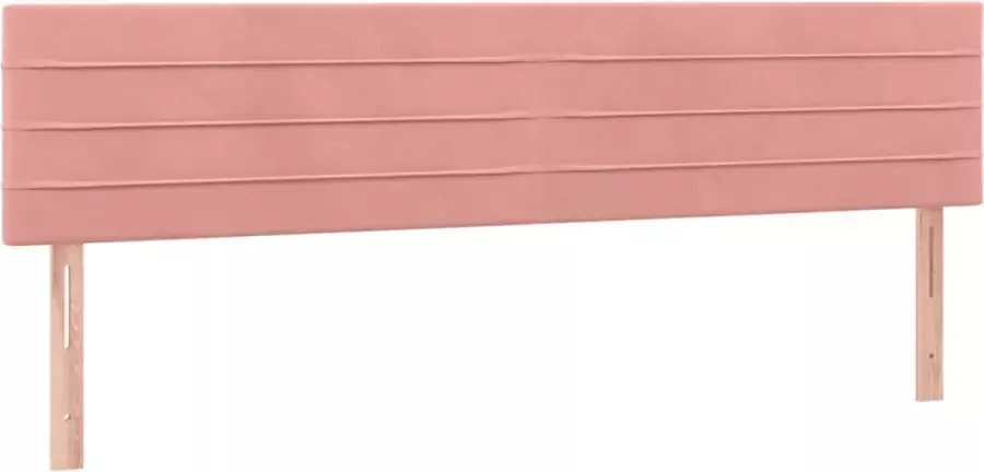 VIDAXL Hoofdbord LED 180x5x78 88 cm fluweel roze - Foto 4
