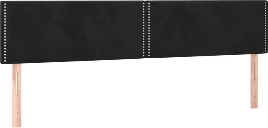 VIDAXL Hoofdbord LED 180x5x78 88 cm fluweel zwart - Foto 2