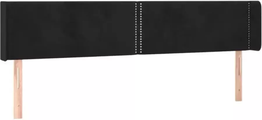 VIDAXL Hoofdbord LED 183x16x78 88 cm fluweel zwart - Foto 4