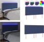 VidaXL Hoofdbord LED 200x5x118 128 cm stof blauw Hoofdbord Hoofdborden Hoofdeinde Houten Hoofdbord - Thumbnail 1