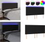 VidaXL Hoofdbord LED 200x5x118 128 cm stof zwart Hoofdbord Hoofdborden Hoofdeinde Houten Hoofdbord - Thumbnail 2