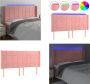 VidaXL Hoofdbord LED 203x16x118 128 cm fluweel roze Hoofdbord Hoofdborden Hoofdeinde Houten Hoofdbord - Thumbnail 3