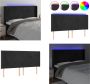 VidaXL Hoofdbord LED 203x16x118 128 cm fluweel zwart Hoofdbord Hoofdborden Hoofdeinde Houten Hoofdbord - Thumbnail 1