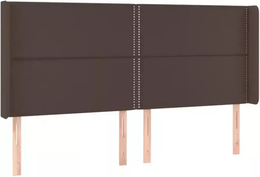 VIDAXL Hoofdbord LED 203x16x118 128 cm kunstleer bruin - Foto 2