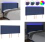 VidaXL Hoofdbord LED 203x16x118 128 cm stof blauw Hoofdbord Hoofdborden Hoofdeinde Houten Hoofdbord - Thumbnail 3
