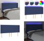 VidaXL Hoofdbord LED 203x16x118 128 cm stof blauw Hoofdbord Hoofdborden Hoofdeinde Houten Hoofdbord - Thumbnail 2
