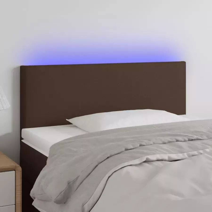 VIDAXL Hoofdbord LED 80x5x78 88 cm kunstleer bruin - Foto 1