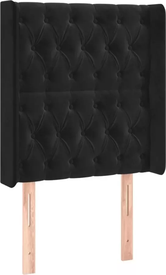 VidaXL Hoofdbord LED 83x16x118 128 cm fluweel zwart - Foto 2