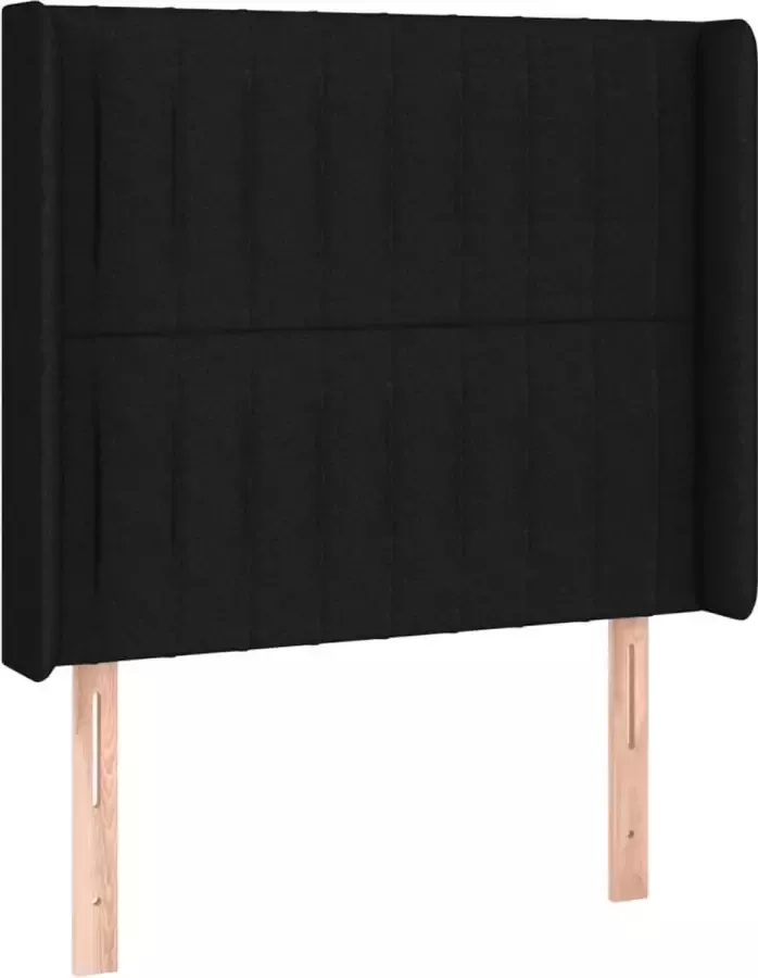 VIDAXL Hoofdbord LED 83x16x118 128 cm stof zwart - Foto 2