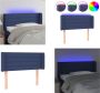 VidaXL Hoofdbord LED 83x16x78 88 cm stof blauw Hoofdbord Hoofdborden Hoofdeinde Houten Hoofdbord - Thumbnail 1