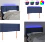 VidaXL Hoofdbord LED 83x16x78 88 cm stof blauw Hoofdbord Hoofdborden Hoofdeinde Houten Hoofdbord - Thumbnail 2