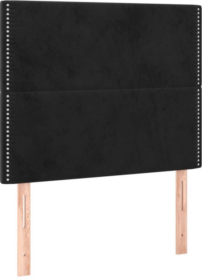 VIDAXL Hoofdbord LED 90x5x118 128 cm fluweel zwart - Foto 3