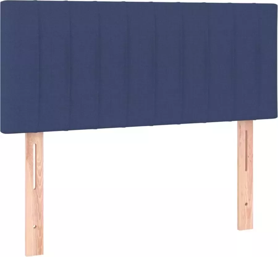 VidaXL Hoofdbord LED 90x5x78 88 cm stof blauw