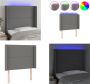 VidaXL Hoofdbord LED 93x16x118 128 cm stof donkergrijs Hoofdbord Hoofdborden Hoofdeinde Houten Hoofdbord - Thumbnail 2