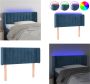 VidaXL Hoofdbord LED 93x16x78 88 cm fluweel blauw Hoofdbord Hoofdborden Hoofdeinde Houten Hoofdbord - Thumbnail 2