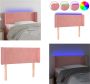 VidaXL Hoofdbord LED 93x16x78 88 cm fluweel roze Hoofdbord Hoofdborden Hoofdeinde Houten Hoofdbord - Thumbnail 1