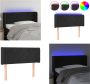 VidaXL Hoofdbord LED 93x16x78 88 cm fluweel zwart Hoofdbord Hoofdborden Hoofdeinde Houten Hoofdbord - Thumbnail 1