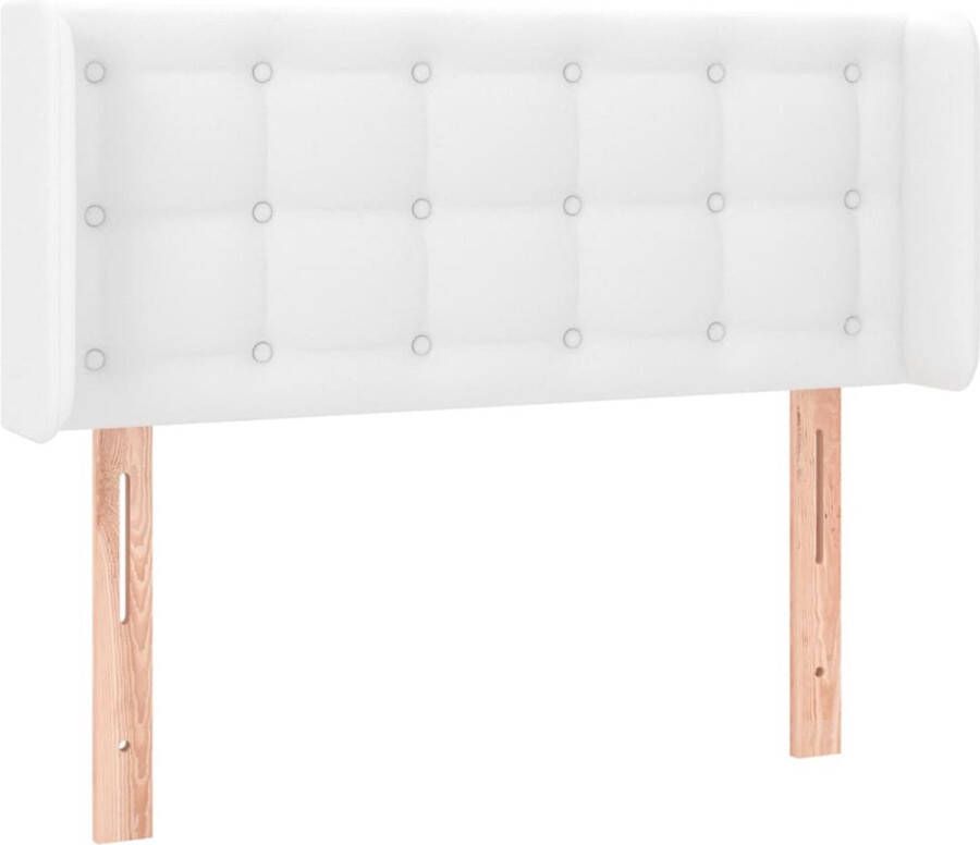 VidaXL Hoofdbord LED 93x16x78 88 cm kunstleer wit Bedonderdeel Inclusief Houtreiniger en verfrisser - Foto 2