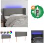 VidaXL Hoofdbord LED Donkergrijs 93 x 16 x 78 88 cm Verstelbaar Duurzaam materiaal Bedonderdeel Inclusief Reiniger - Thumbnail 1