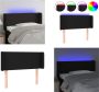 VidaXL Hoofdbord LED 93x16x78 88 cm stof zwart Hoofdbord Hoofdborden Hoofdeinde Houten Hoofdbord - Thumbnail 2