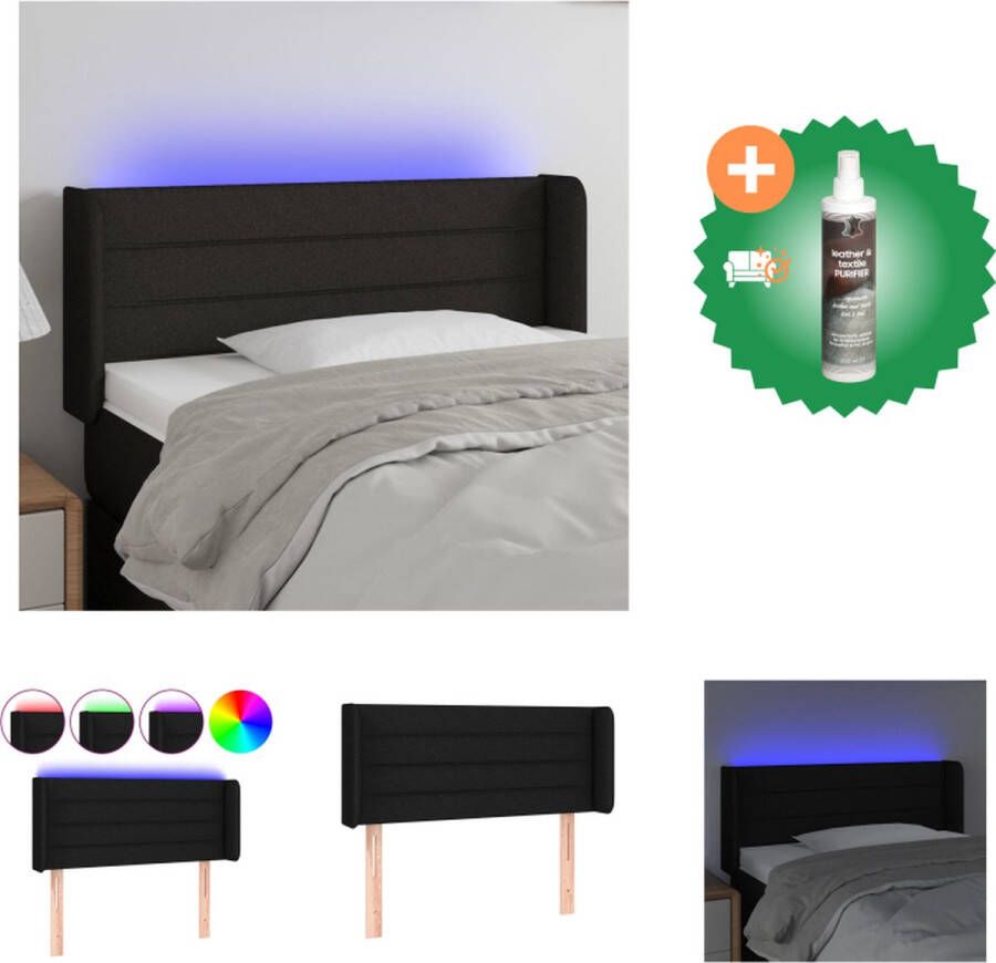 VidaXL Hoofdbord LED-strip Verstelbare hoogte Comfortabele ondersteuning Snijdbare LED-strip USB-aansluiting Bedonderdeel Inclusief Reiniger