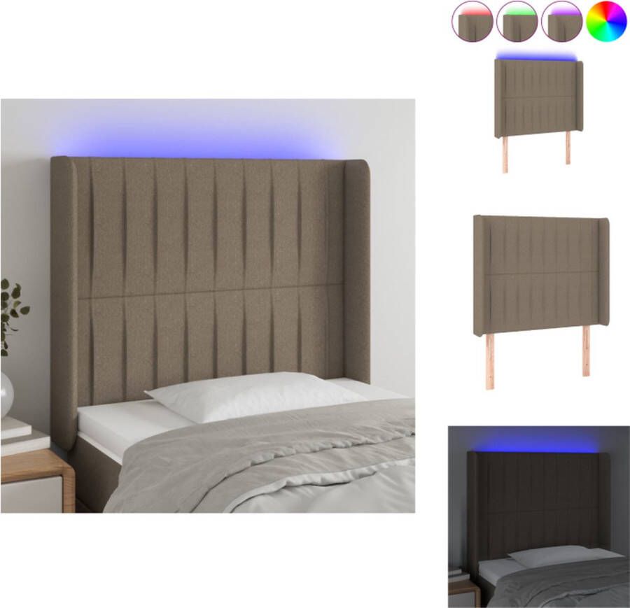 VidaXL Hoofdbord LED-verlichting Verstelbare hoogte Kleurrijk Snijdbare LED-strip Bedonderdeel