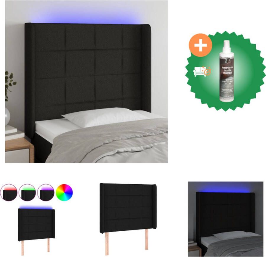 VidaXL Hoofdbord Klassiek LED Hoofdeinde Afmeting- 83x16x118 128 cm Ken- Verstelbare hoogte en comfortabele ondersteuning Bedonderdeel Inclusief Reiniger