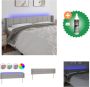VidaXL Hoofdbord Lichtgrijs Stof 183 x 16 x 78 88 cm LED-strip Verstelbaar Bedonderdeel Inclusief Reiniger - Thumbnail 2