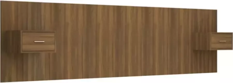 VidaXL Hoofdbord met kastjes bewerkt hout bruineikenkleurig - Foto 3