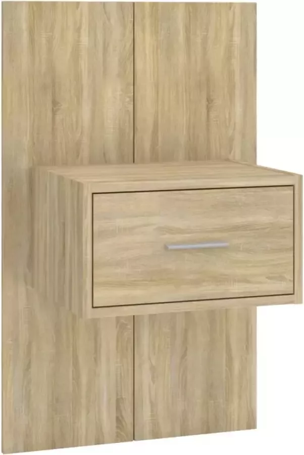 VIDAXL Hoofdbord met kastjes bewerkt hout sonoma eikenkleurig - Foto 3