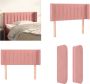 VidaXL Hoofdbord met randen 103x16x78 88 cm fluweel roze Hoofdbord Hoofdborden Hoofdeinde Houten Hoofdbord - Thumbnail 2