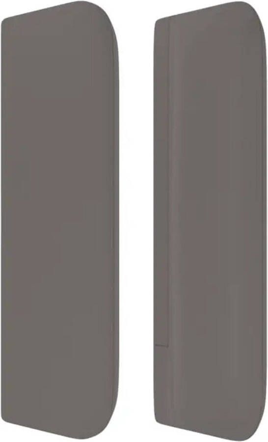 VIDAXL Hoofdbord met randen 103x16x78 88 cm kunstleer grijs - Foto 4
