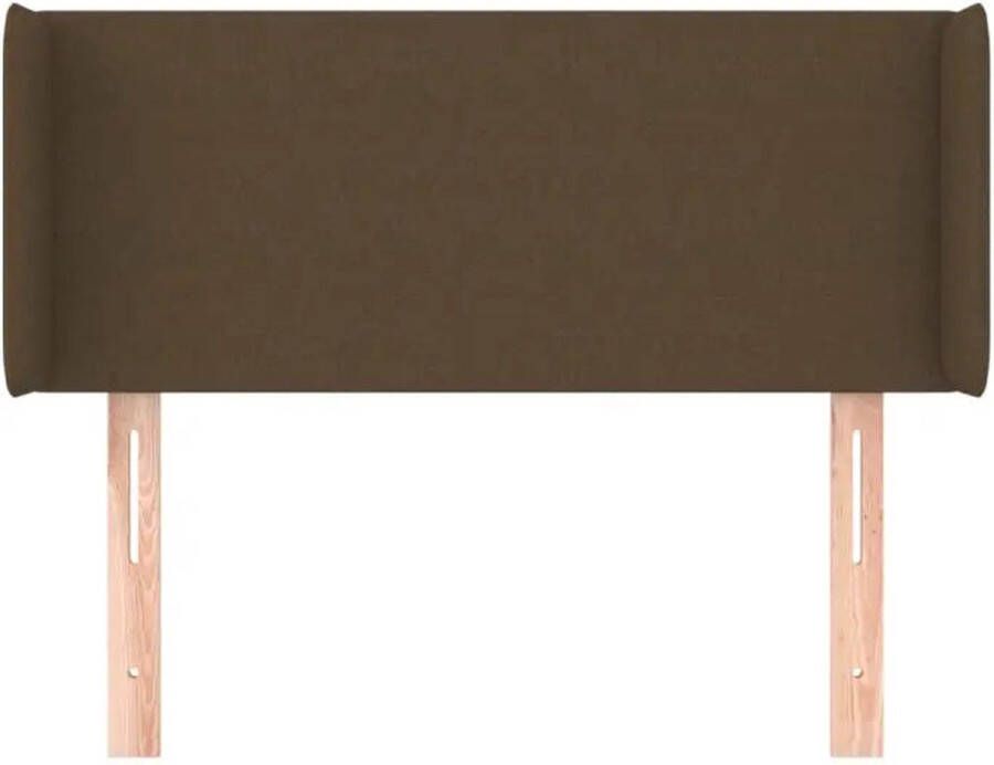 VIDAXL Hoofdbord met randen 103x16x78 88 cm stof donkerbruin - Foto 3