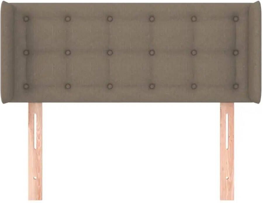 VIDAXL Hoofdbord met randen 103x16x78 88 cm stof taupe - Foto 4