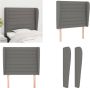 VidaXL Hoofdbord met randen 103x23x118 128 cm stof donkergrijs Hoofdbord Hoofdborden Hoofdeinde Houten Hoofdbord - Thumbnail 1