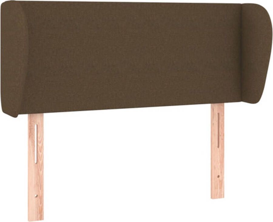 VidaXL Hoofdbord met randen 103x23x78 88 cm stof donkerbruin - Foto 4