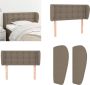 VidaXL Hoofdbord met randen 103x23x78 88 cm stof taupe Hoofdbord Hoofdborden Hoofdeinde Houten Hoofdbord - Thumbnail 1