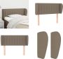 VidaXL Hoofdbord met randen 103x23x78 88 cm stof taupe Hoofdbord Hoofdborden Hoofdeinde Houten Hoofdbord - Thumbnail 2