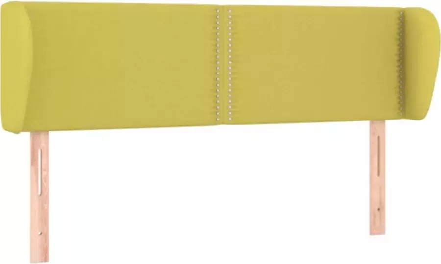 VIDAXL Hoofdbord met randen 147x23x78 88 cm stof groen - Foto 3