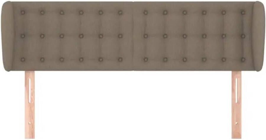 VidaXL Hoofdbord met randen 147x23x78 88 cm stof taupe - Foto 4