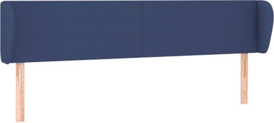 VIDAXL Hoofdbord met randen 163x23x78 88 cm stof blauw - Foto 2