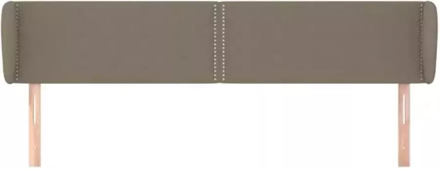 VidaXL Hoofdbord met randen 163x23x78 88 cm stof taupe - Foto 4