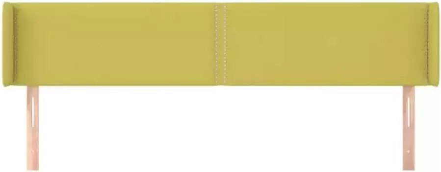 VidaXL Hoofdbord met randen 183x16x78 88 cm stof groen - Foto 2