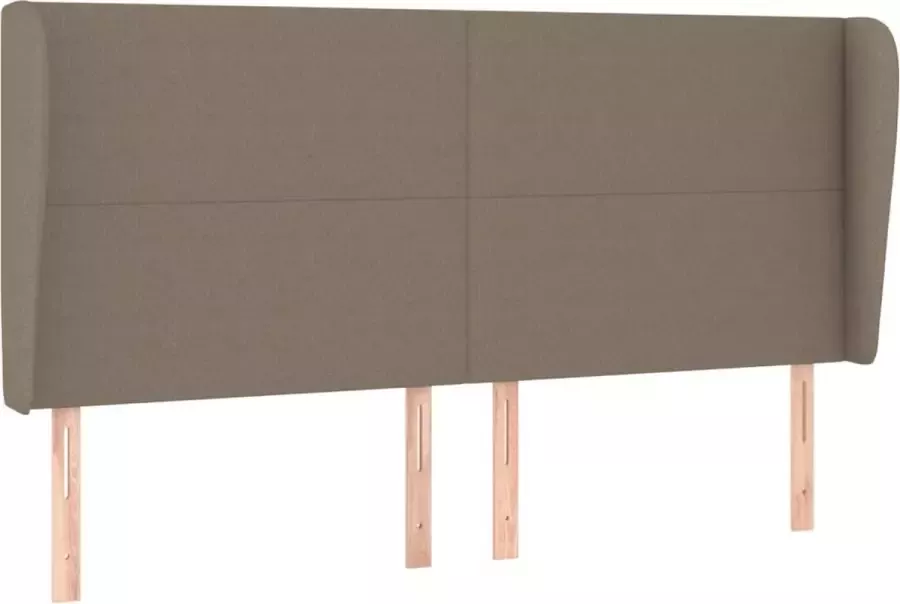 VidaXL Hoofdbord met randen 183x23x118 128 cm stof taupe - Foto 3