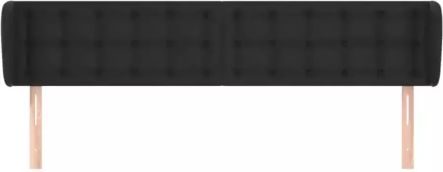 VIDAXL Hoofdbord met randen 183x23x78 88 cm kunstleer zwart - Foto 4