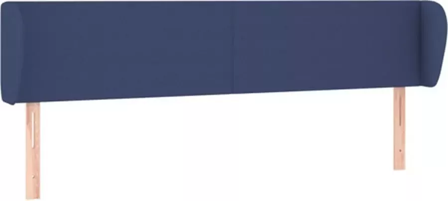 VIDAXL Hoofdbord met randen 183x23x78 88 cm stof blauw - Foto 2
