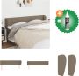 VidaXL Hoofdbord Trendy Ontwerp Taupe Verstelbare Hoogte Duurzaam Materiaal Stevige Poten Comfortabele Ondersteuning Bedonderdeel Inclusief Reiniger - Thumbnail 2